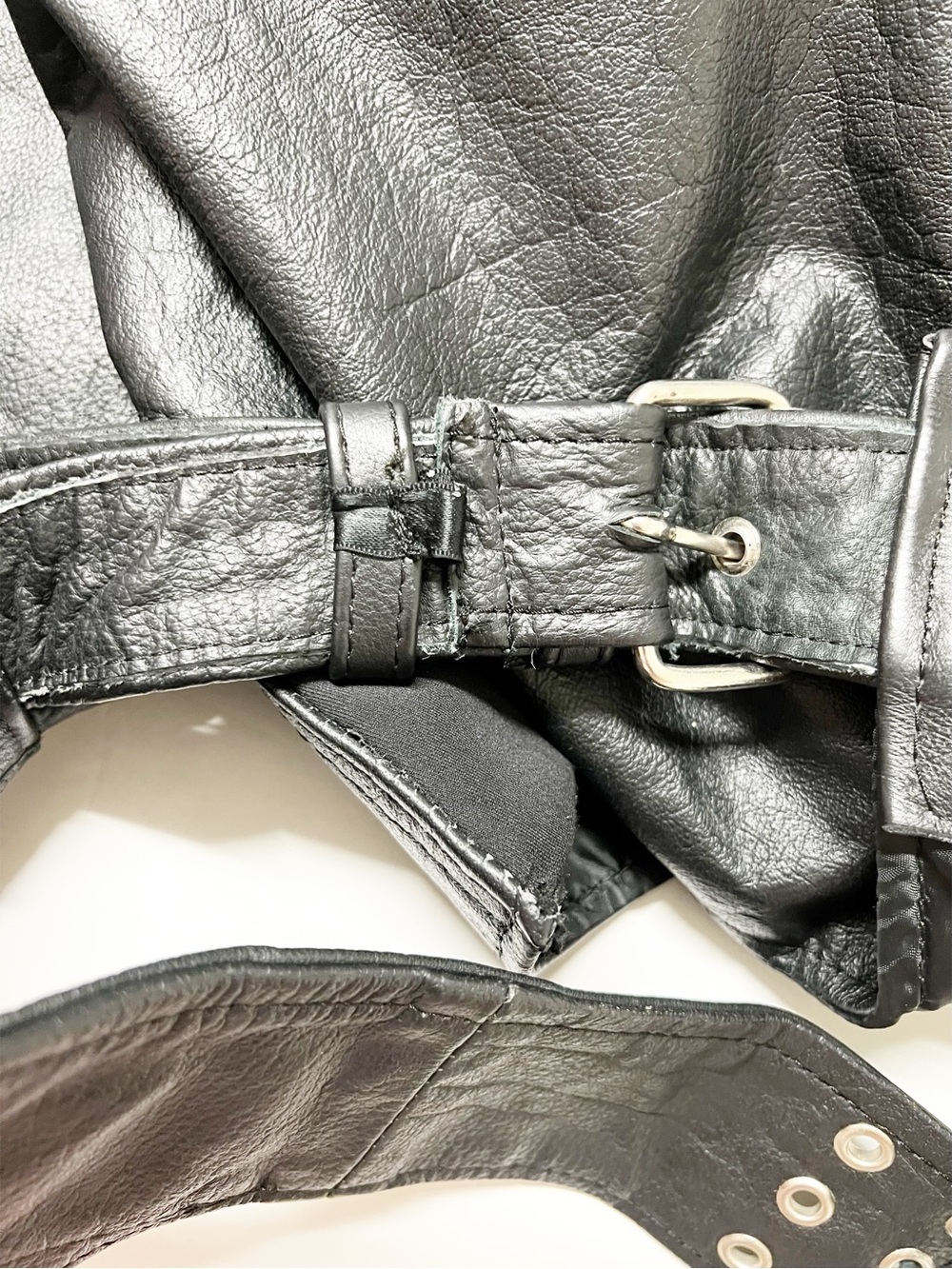 Hot Leathers Unisex CHM1005 Black Motorcycle Biker Fully Lined Leather Chaps XL - Picture 8 of 14